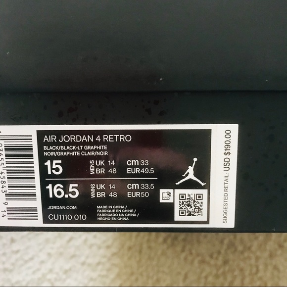 Air Jordan Retro 4 “Blackcat” Size 15 - Picture 2 of 7